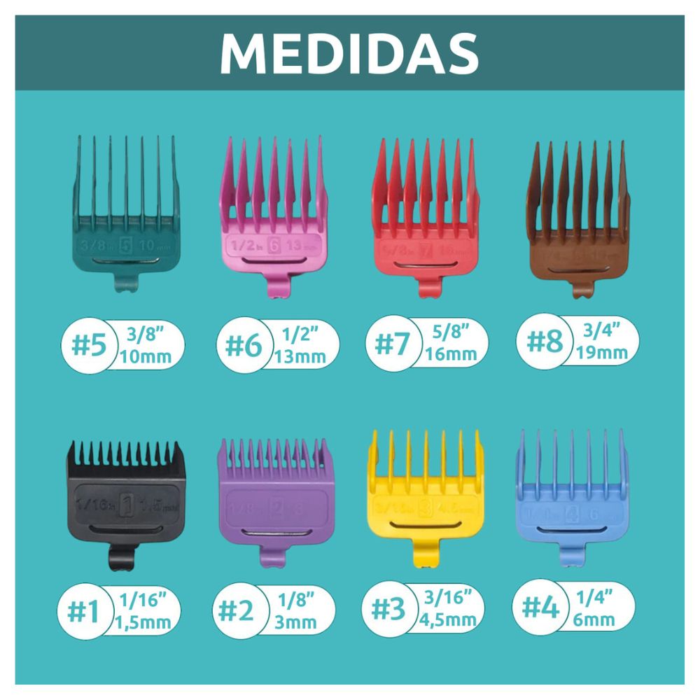 SET PEINES DE ALZA MULTICOLOR VGR V – 890 - 4