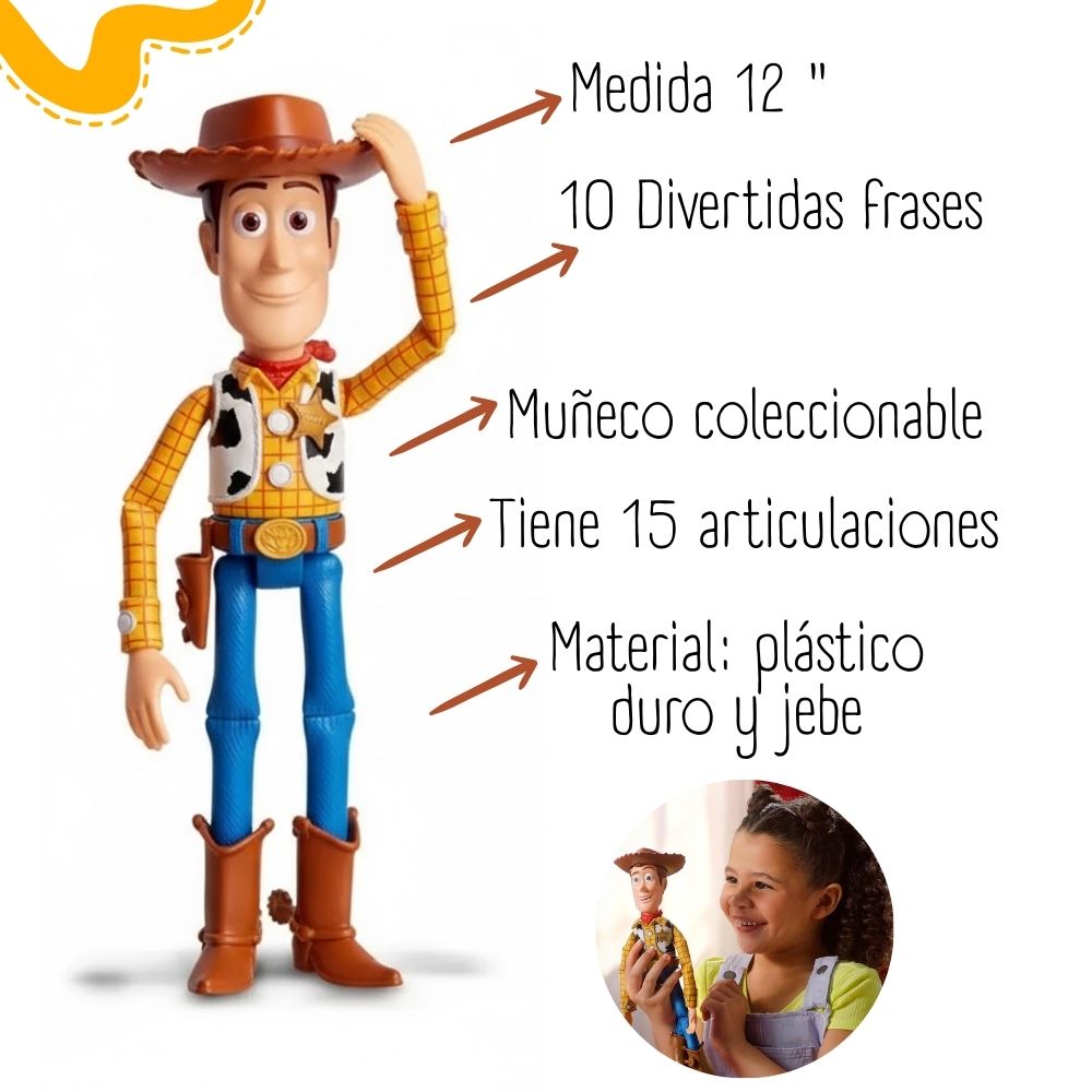 FIGURA DE ACCION WOODY THE SHERIFF TOY STORY  TY-M14 - 2