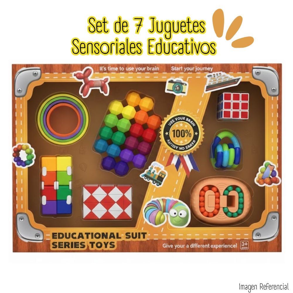 SET DE 7 JUGUETES SENSORIALES EDUCATIVOS - 1