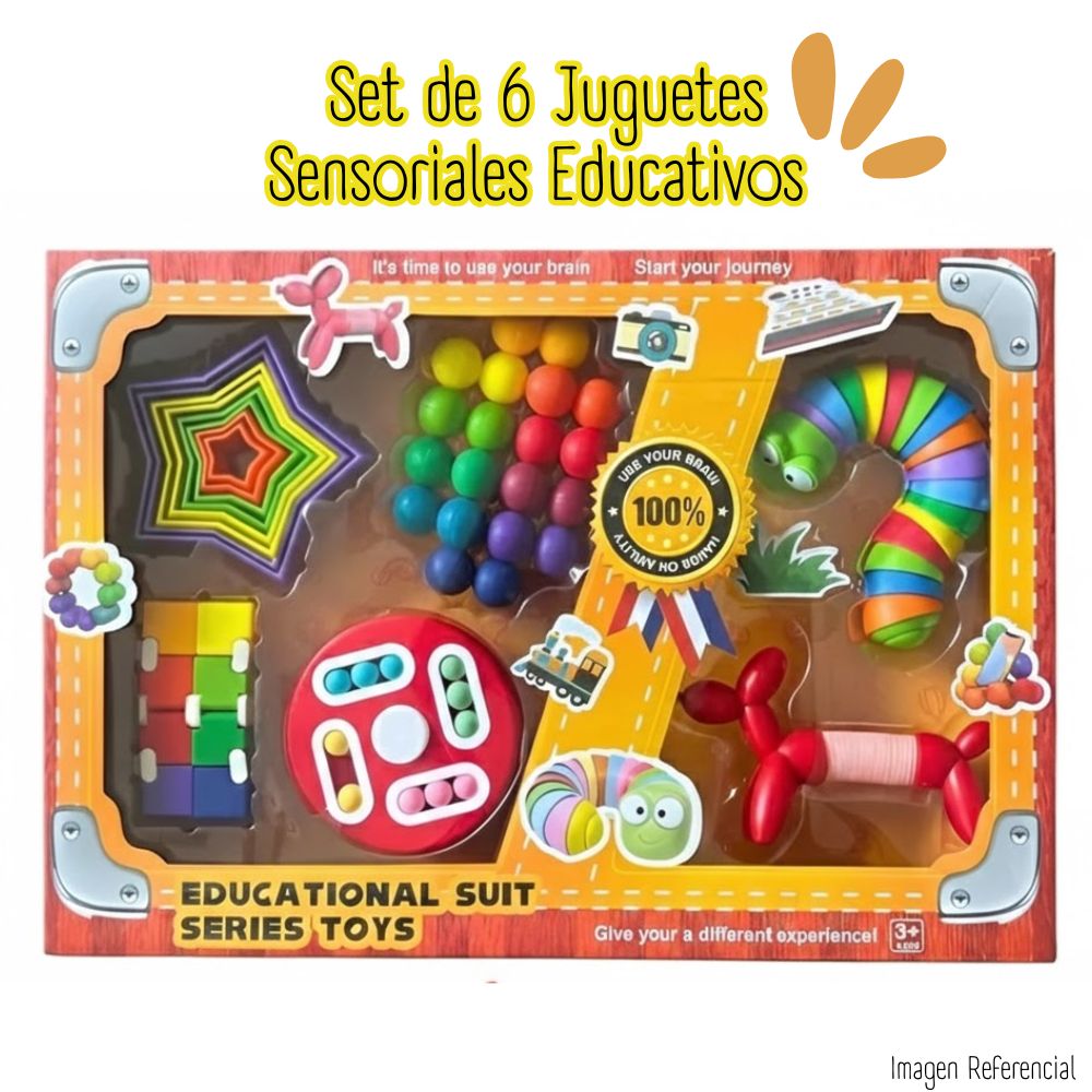 SET DE 6 JUGUETES SENSORIALES EDUCATIVOS - 1