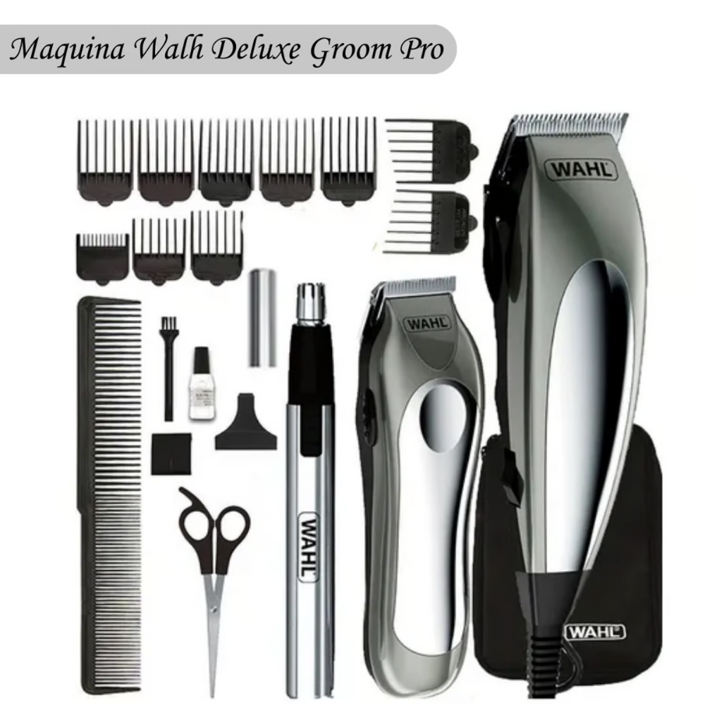 MAQUINA DE CORTAR CABELLO WAHL DELUXE GROOM 21 PIEZAS - 2