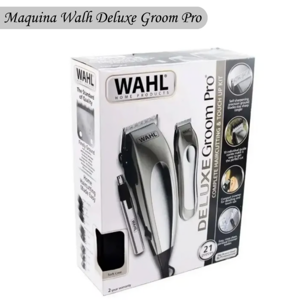 MAQUINA DE CORTAR CABELLO WAHL DELUXE GROOM 21 PIEZAS - 3