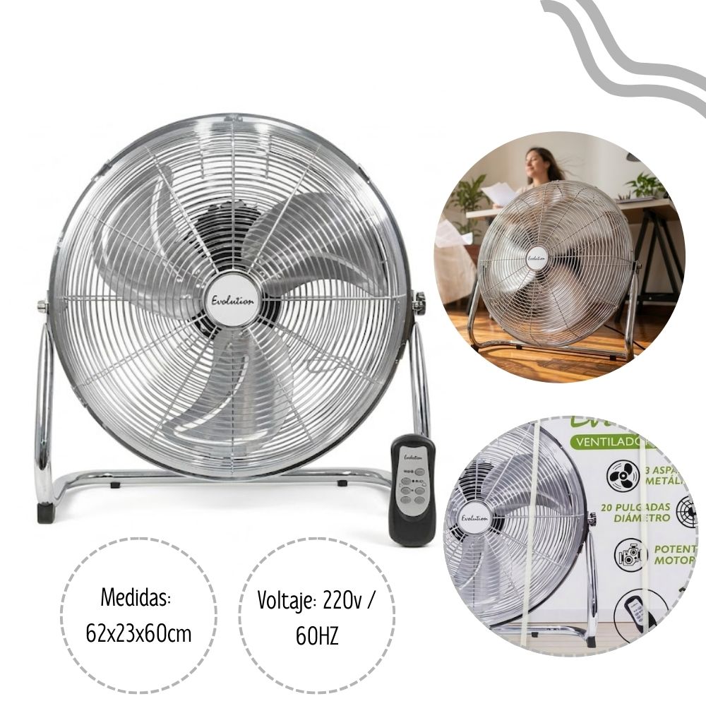 VENTILADOR DE PISO DE 20' EVOLUTION CON CONTROL / METAL - FLOOR-20 - 3