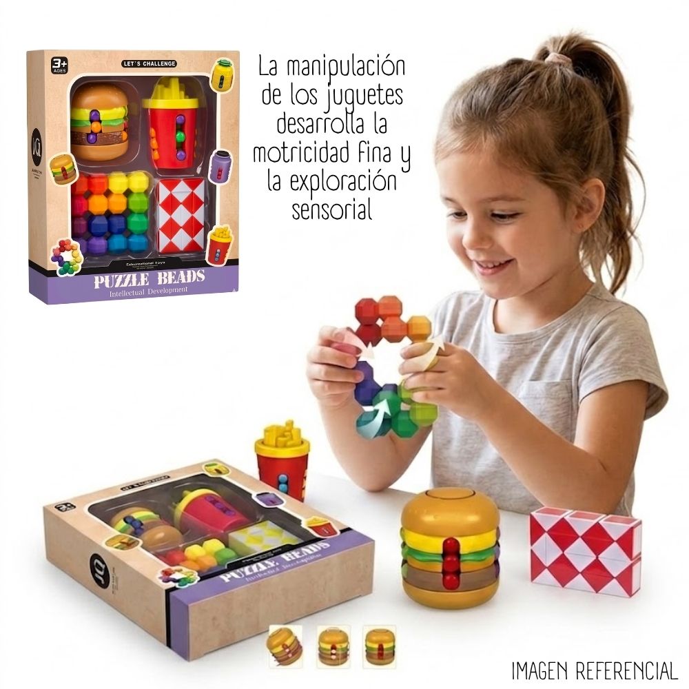 SET DE 4 JUGUETES SENSORIALES EDUCATIVOS - 5