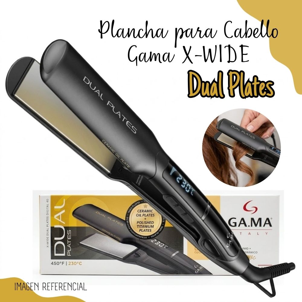 PLANCHA ALISADORA GAMA X-WIDE 4D PTC DUAL PLATES DIG. - 1