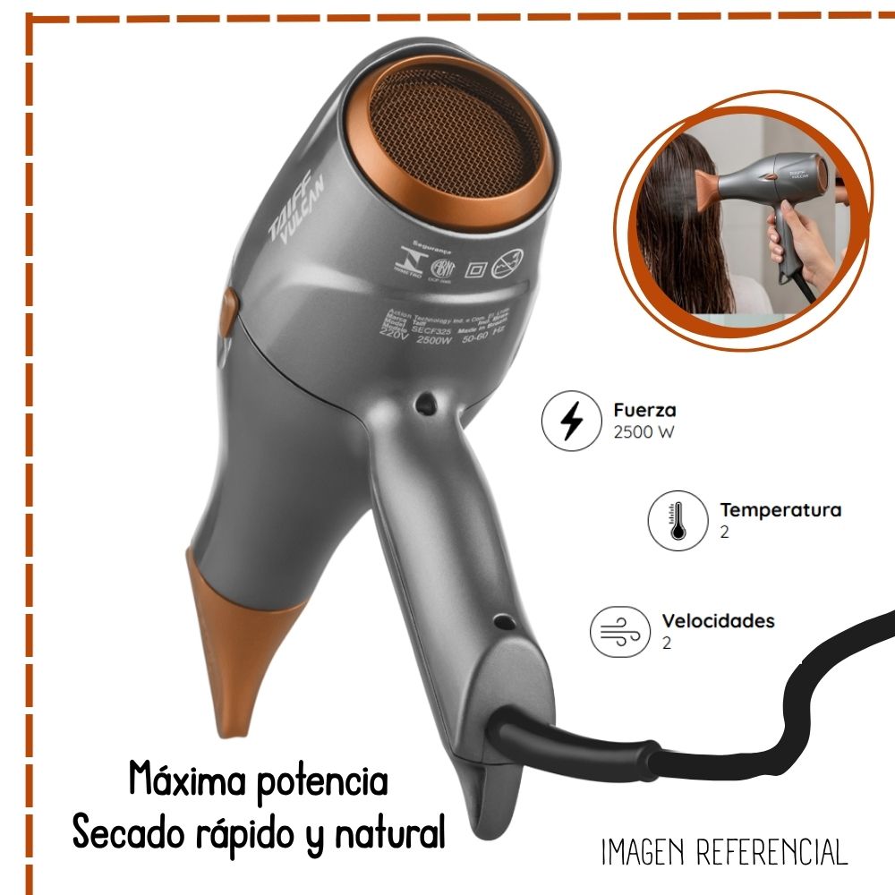 SECADORA DE CABELLO TAIFF VULCAN 2500W - 3