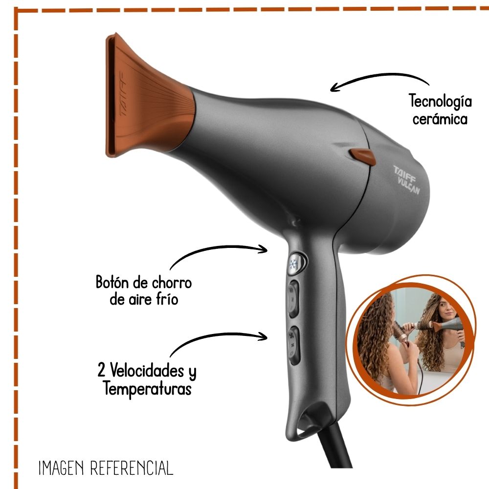 SECADORA DE CABELLO TAIFF VULCAN 2500W - 5