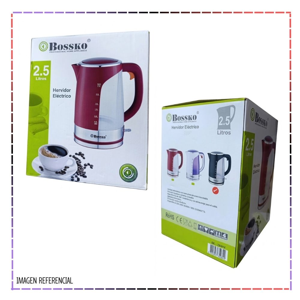 HERVIDOR ELECTRICO BOSSKO 2.5 L BK-284HV - 5