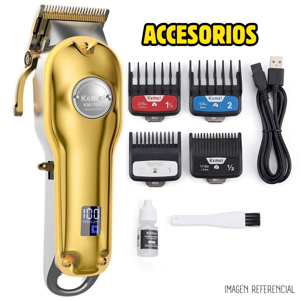 MAQUINA KEMEI DE CORTAR CABELLO KM1986 G - 2