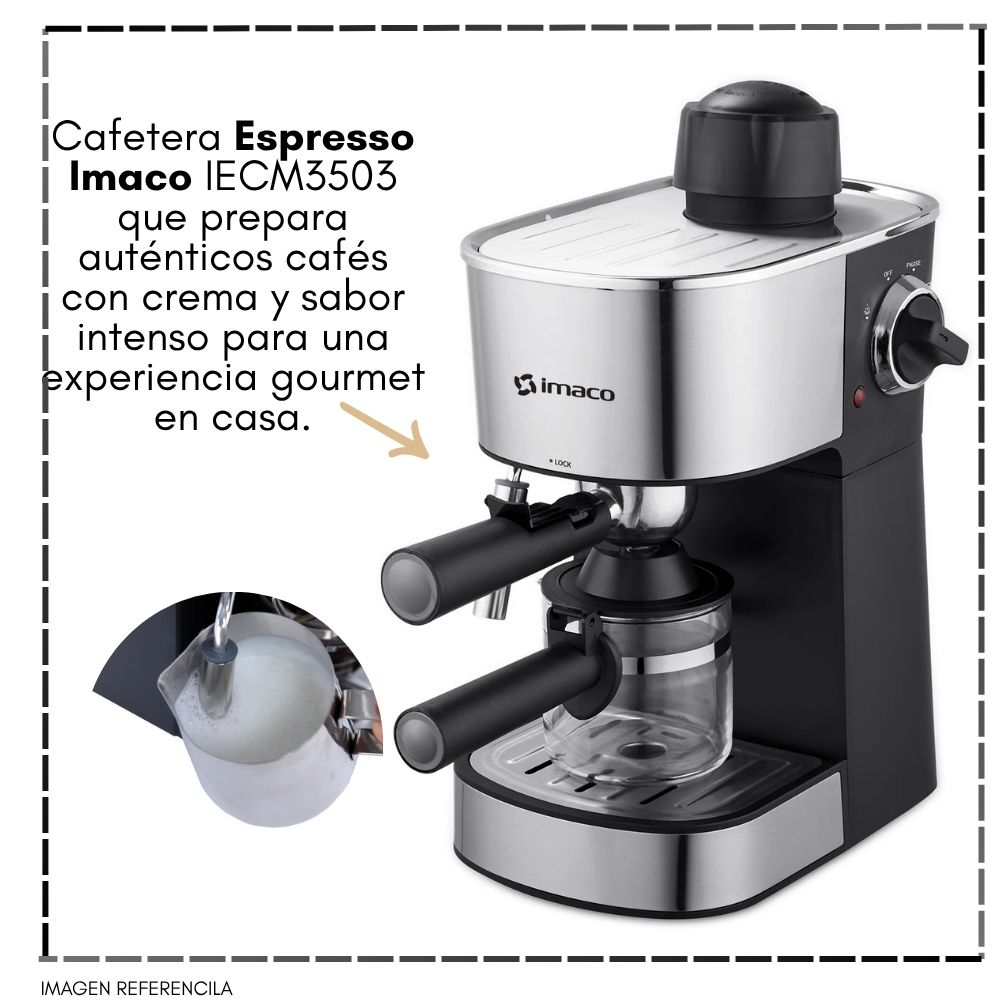 CAFETERA ESPRESSO Y CAPUCCINO 3.5 BARES IECM3503 IMACO - 4