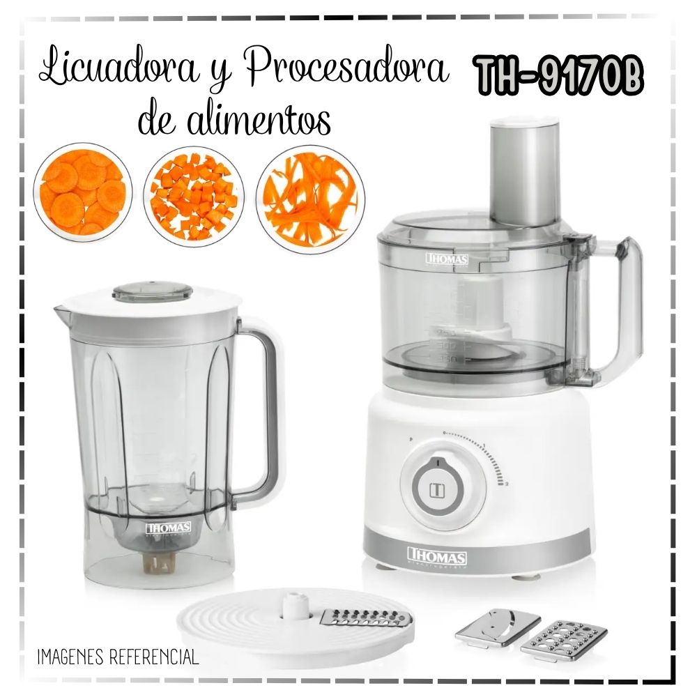 LICUADORA Y PROCESADORA DE ALIMENTOS THOMAS TH-9170B - 1