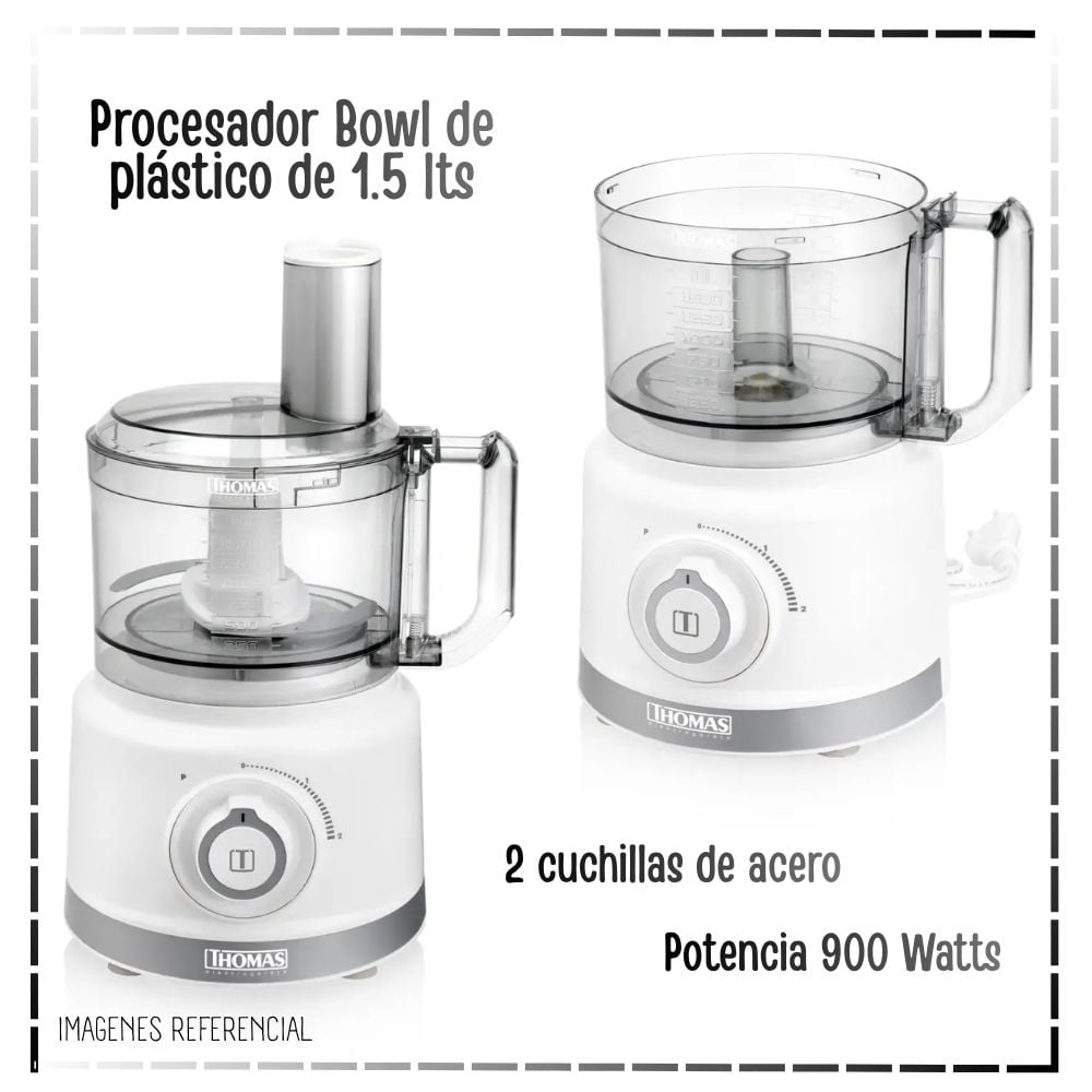 LICUADORA Y PROCESADORA DE ALIMENTOS THOMAS TH-9170B - 2