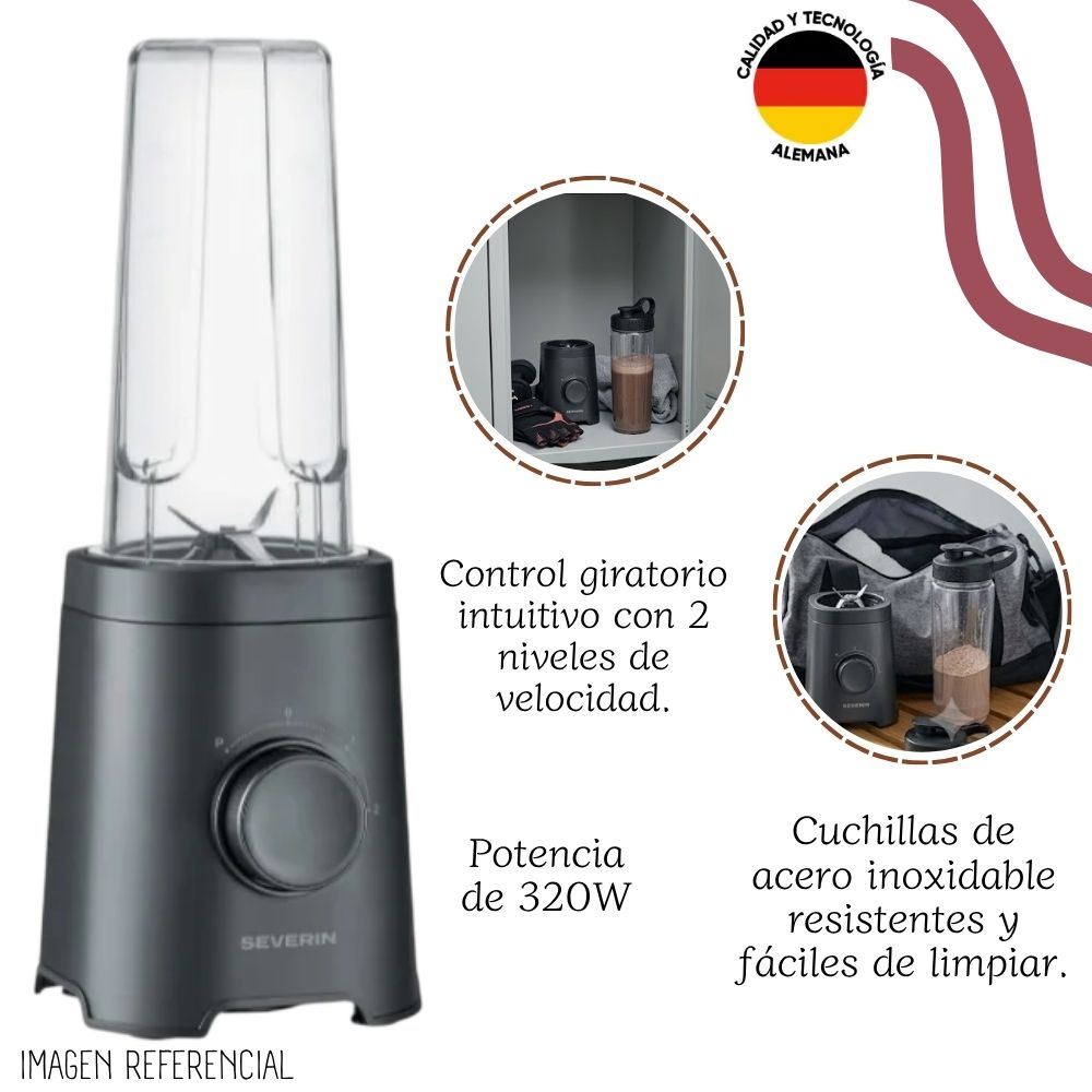 LICUADORA PORTÁTIL SEVERIN 600ML - SM 3743 - 6