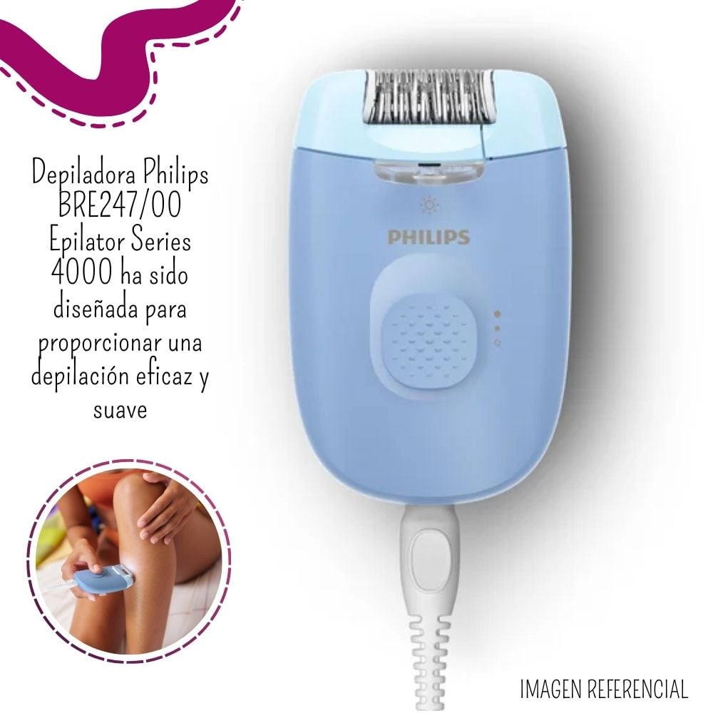DEPILADORA EPILATOR PHILIPS BRE24700 SERIES 4000 - 2