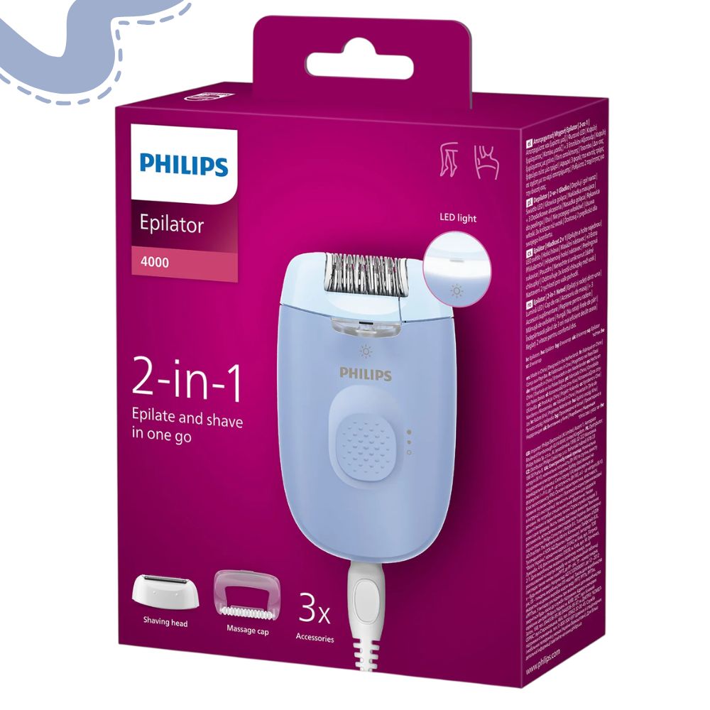 DEPILADORA EPILATOR PHILIPS BRE24700 SERIES 4000 - 7