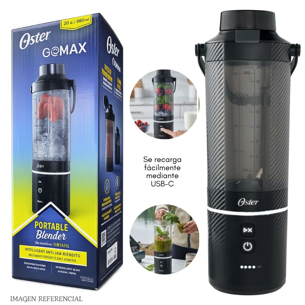 LICUADORA OSTER PORTÁTIL GOMAX 590ML BLSTGFP-B20-000 – NEGRO - 3