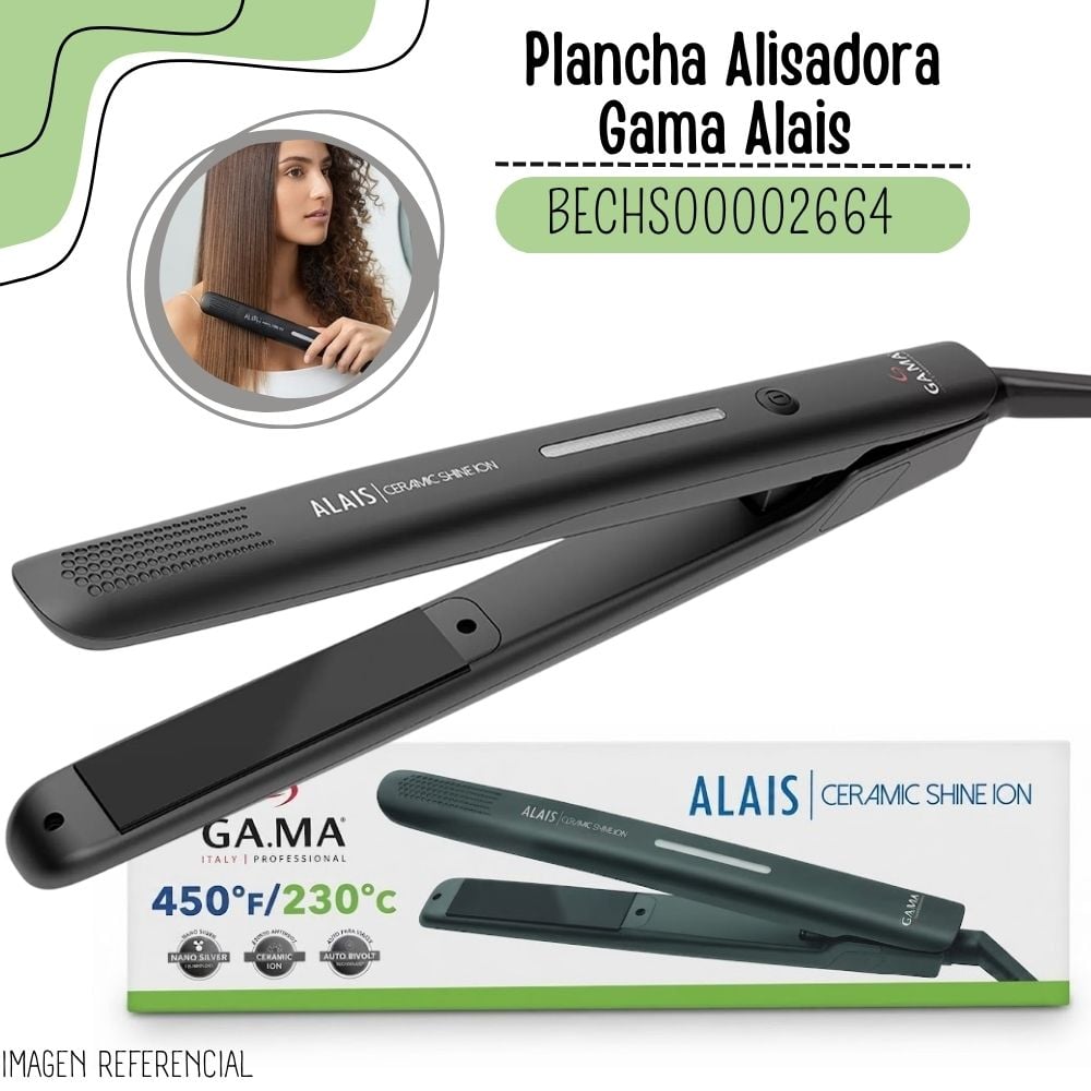 PLANCHA ALISADORA GAMA ALAIS CERAMIC SHINE ION - 1