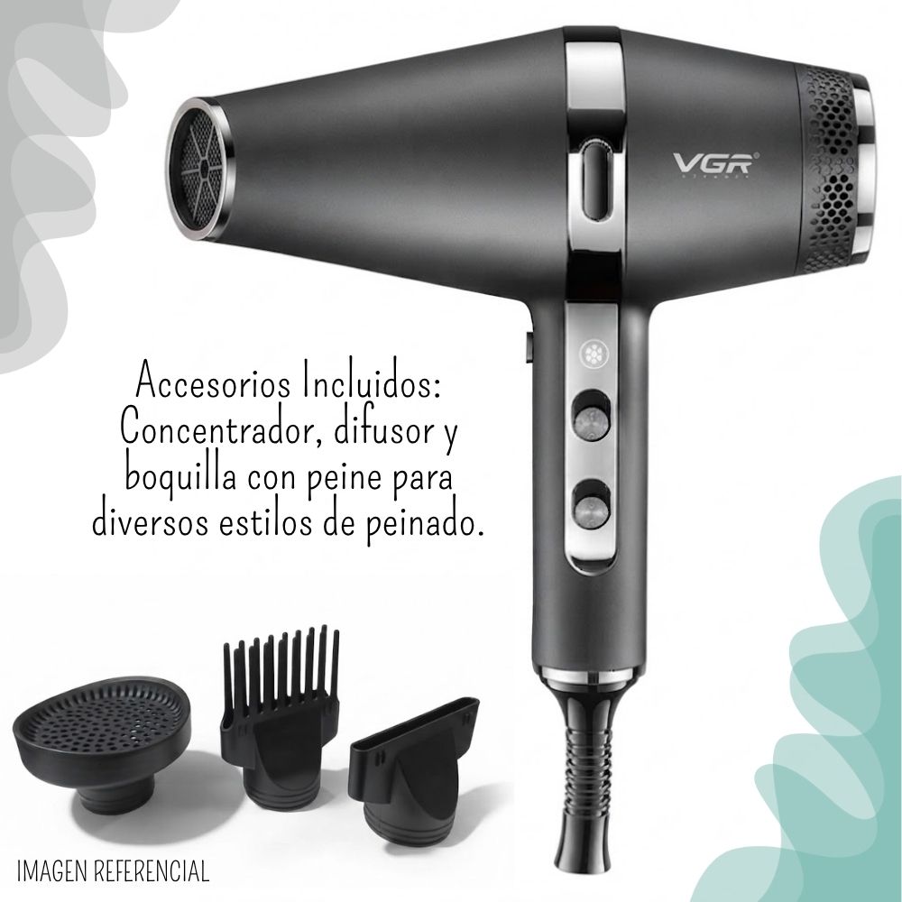 SECADORA DE CABELLO VGR 2200 WATTS - V-451 - 3