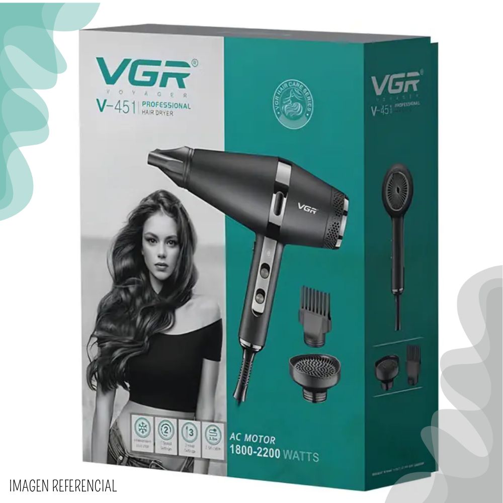 SECADORA DE CABELLO VGR 2200 WATTS - V-451 - 6