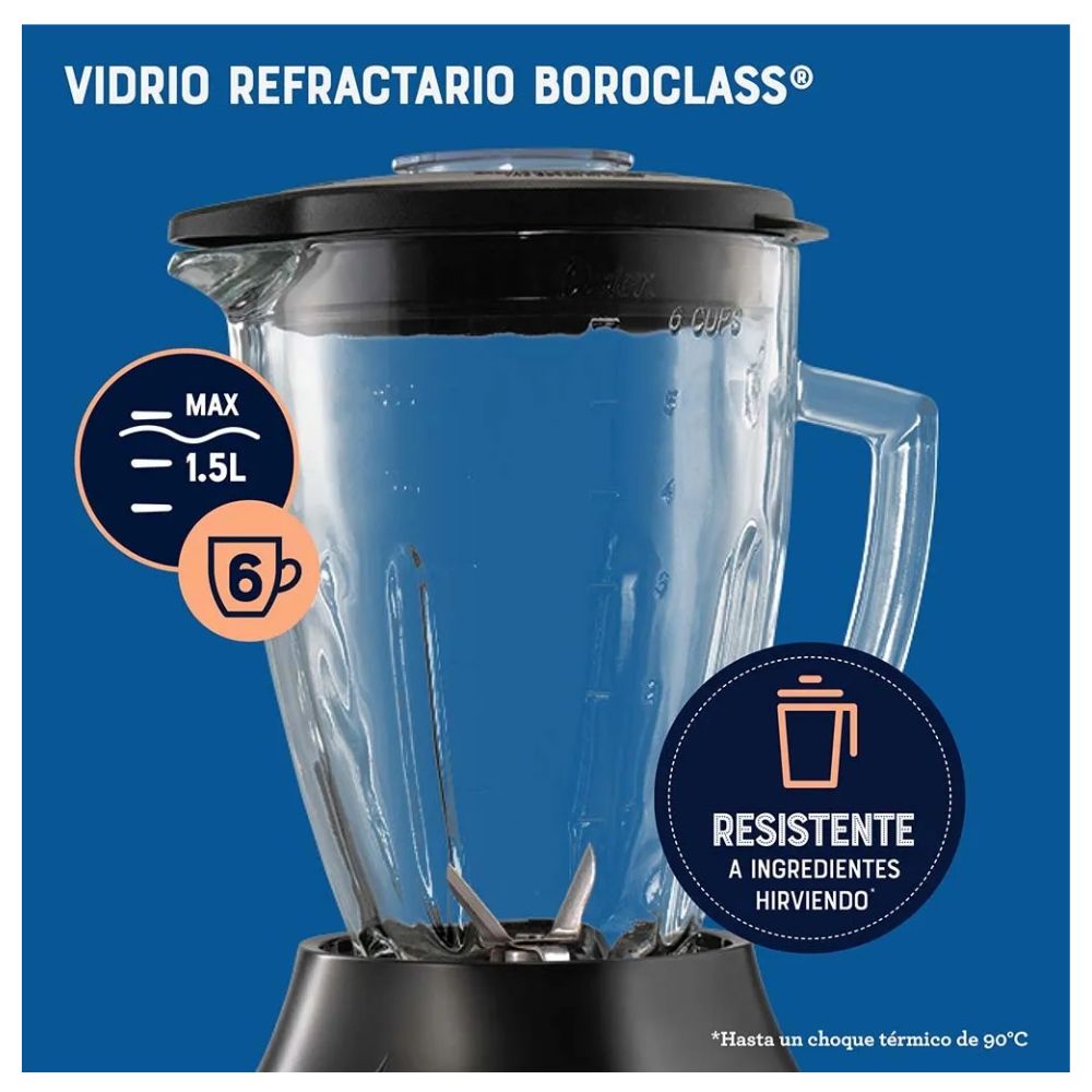 LICUADORA OSTER 6 VELOCIDADES + PULSO VASO DE 1.5 LTS - BLSTPEG NPB 053 - 6