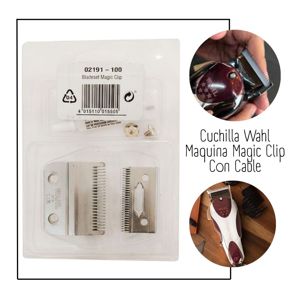 CUCHILLA DE MAQUINA WAHL MAGIC CLIP C/CABLE 0.8 MM-2.5 MM - 1