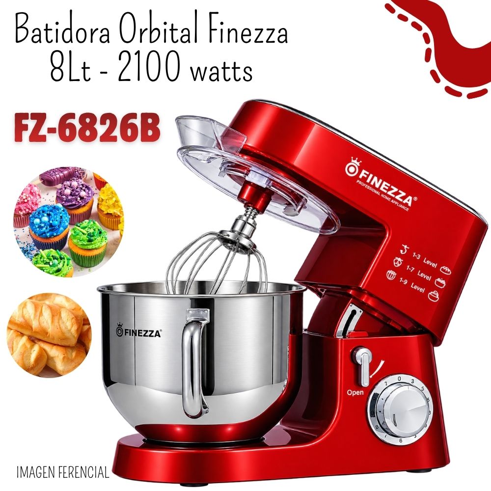 BATIDORA ELECTRICA ORBITAL FINEZZA 8LT DE 2100 WATTS - FZ-6826B - 1