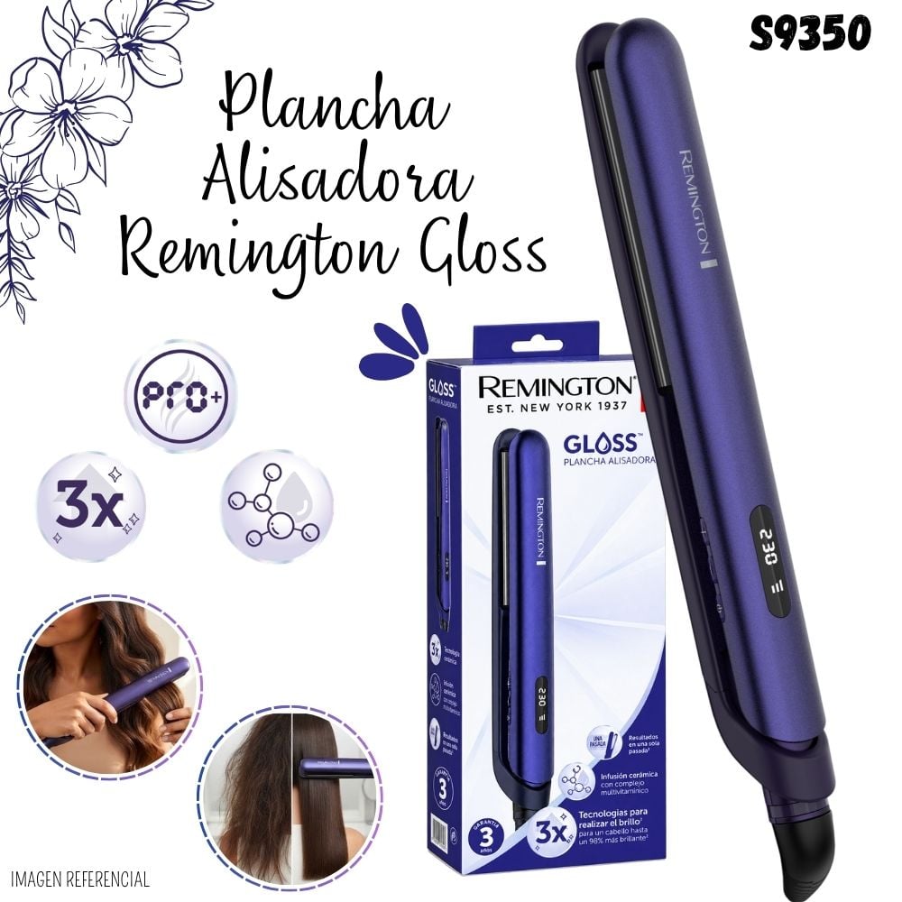 PLANCHA DE CABELLO REMINGTON GLOSS -S9350 - 1