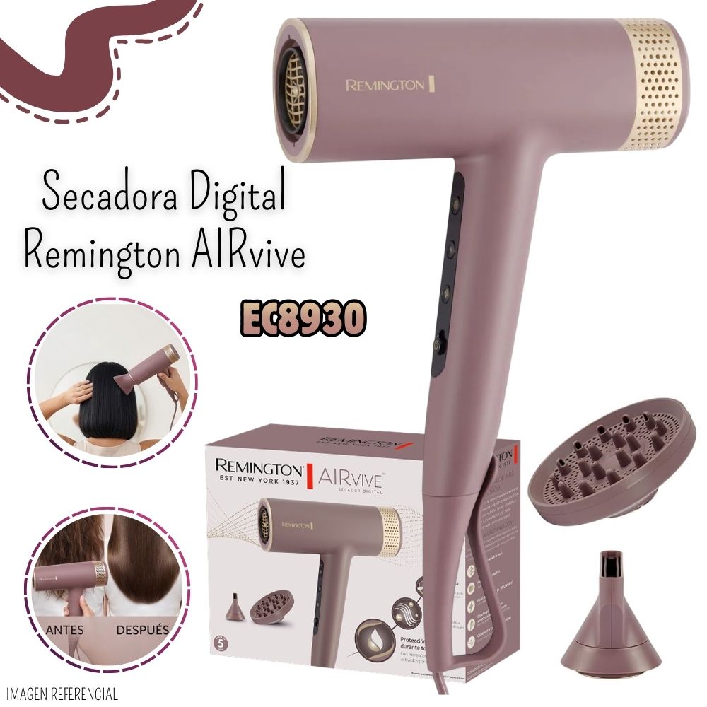 SECADORA DE CABELLO REMINGTON AIRVIVE -  EC8930 - 1