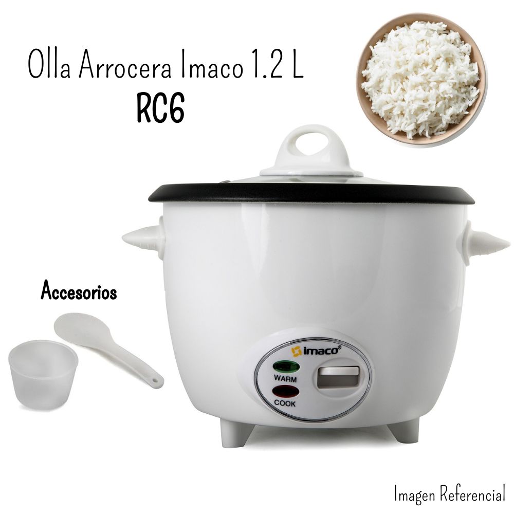 OLLA ARROCERA IMACO 1.2 LITROS RC6- BLANCO - 1