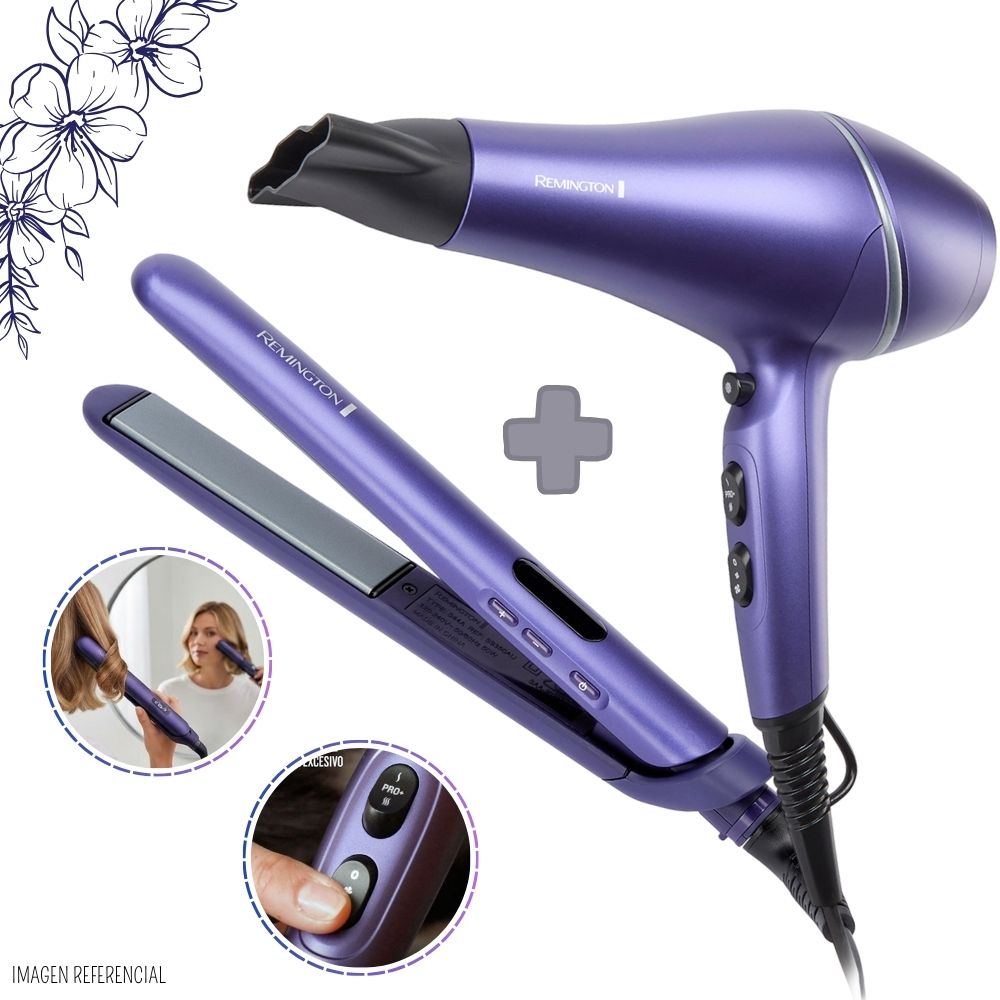 COMBO REMIGTON SECADORA GLOSS AC9350 + ALISADORA GLOSS S9350 - 2