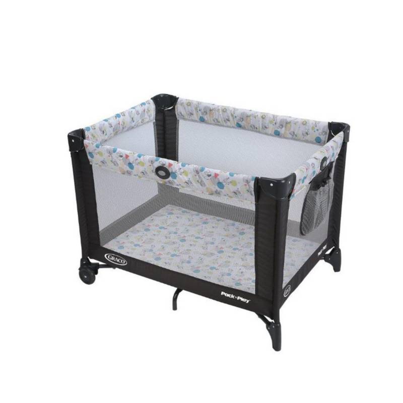 CUNA GRACO CARNIVAL METAL GRIS CORRAL PACK AND PLAY BASE - 1