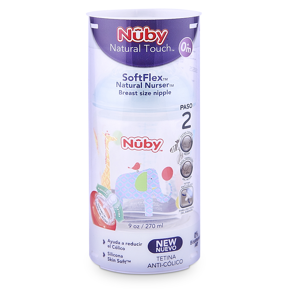 BIBERÓN  NATURAL TOUCH BIBERÓN 270 ML CELESTE NUBY - 1