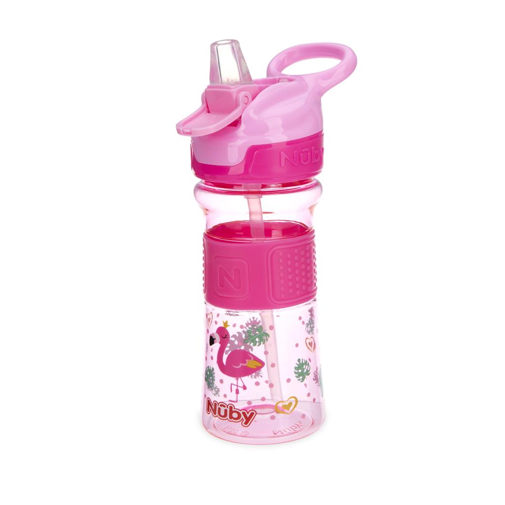BOTELLA TRITÁN360 ML SPORT BOTÓN ROSADO NUBY - 2