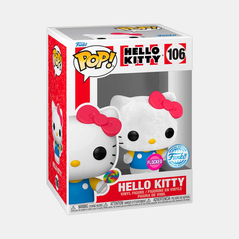 FUNKO POP! SANRIO: HELLO KITTY - HELLO KITTY (WITH LOLLIPOP) | FLOCKED (SPECIAL EDITION) - 2