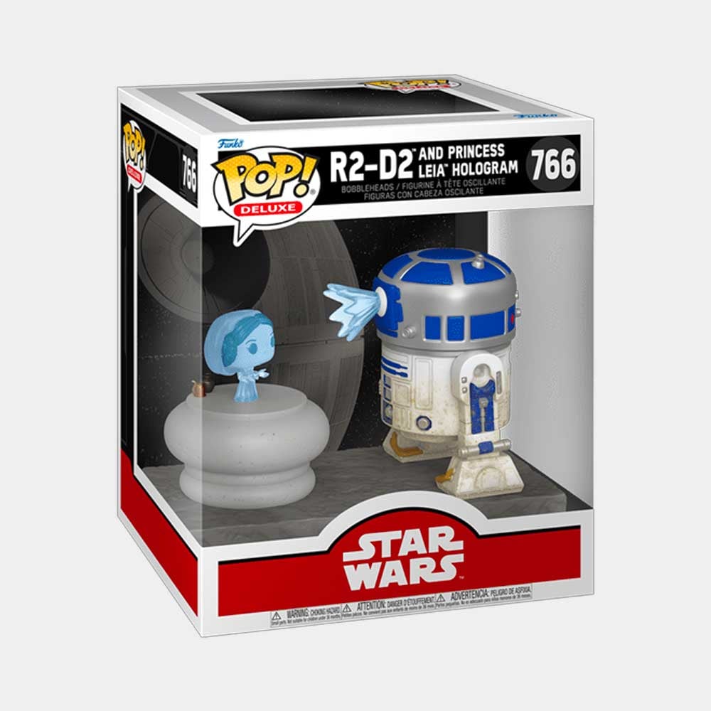 FUNKO POP! DELUXE: STAR WARS EPISODE IV A NEW HOPE - R2-D2 AND PRINCESS LEIA HOLOGRAM - 2
