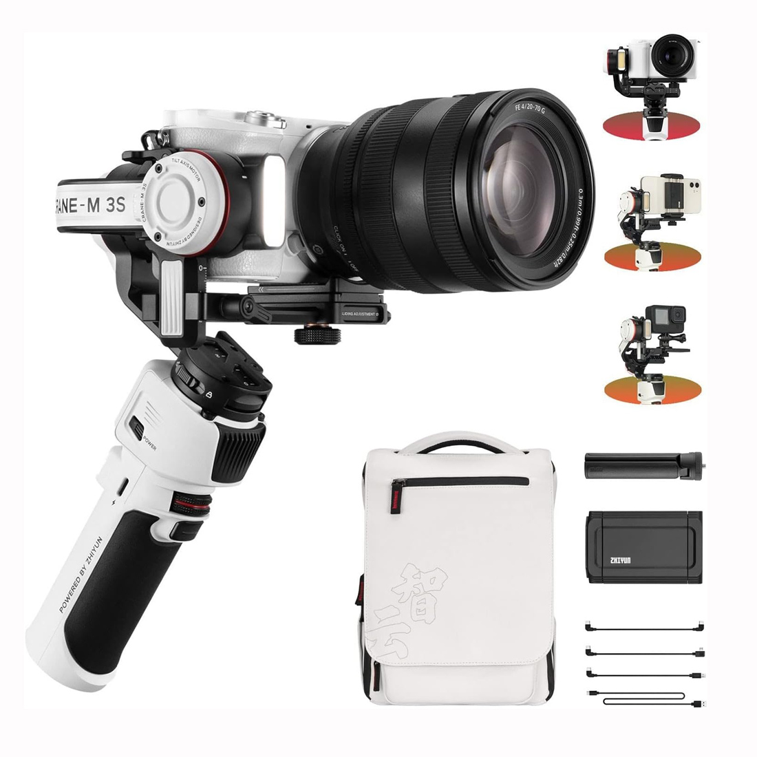 ESTABILIZADOR ZHIYUN CRANE M3S CAMARAS COMPACTAS SMARTPHONES - 1