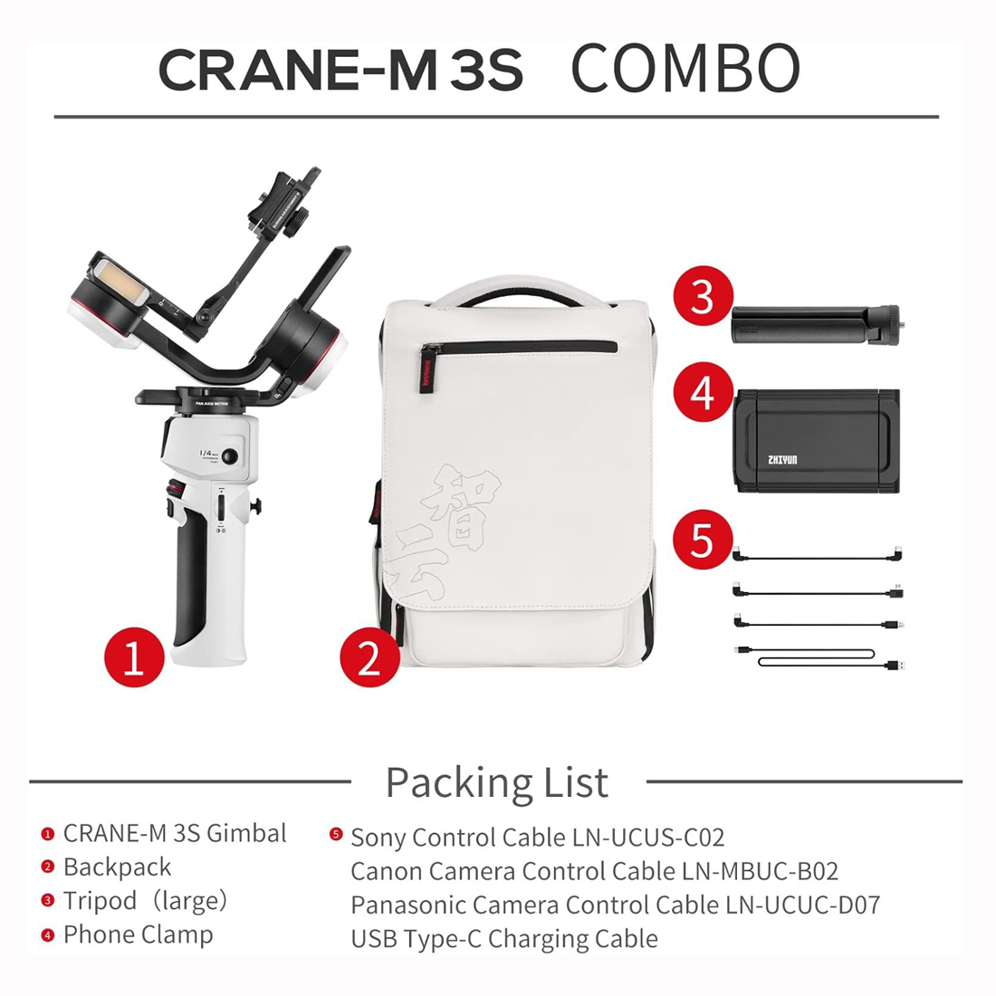 ESTABILIZADOR ZHIYUN CRANE M3S CAMARAS COMPACTAS SMARTPHONES - 2