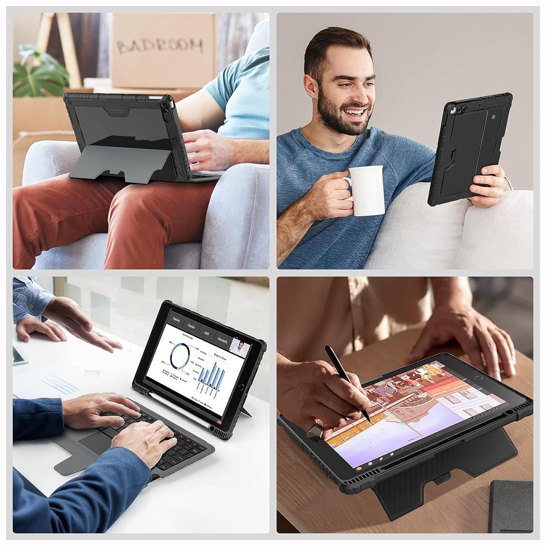 FUNDA BLUETOOTH NILLKIN CON TECLADO IPAD AIR 11 M2 2024 - 2