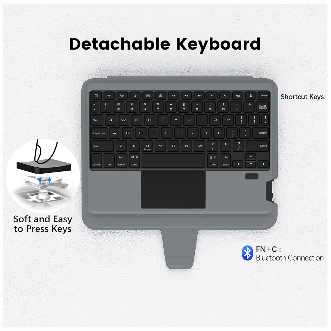 FUNDA BLUETOOTH NILLKIN CON TECLADO IPAD AIR 11 M2 2024 - 5