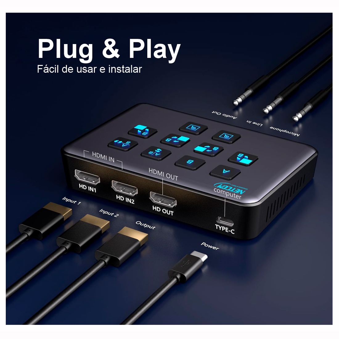 CAPTURADORA DE VIDEO HDMI DUAL 1080P USB3.0 XRGB-24BIT - 2