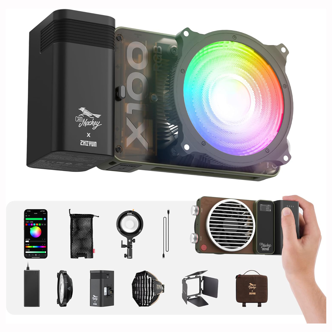 ZHIYUN MOLUS X100 RGB PRO LUZ DE VIDEO COB 100W - 1