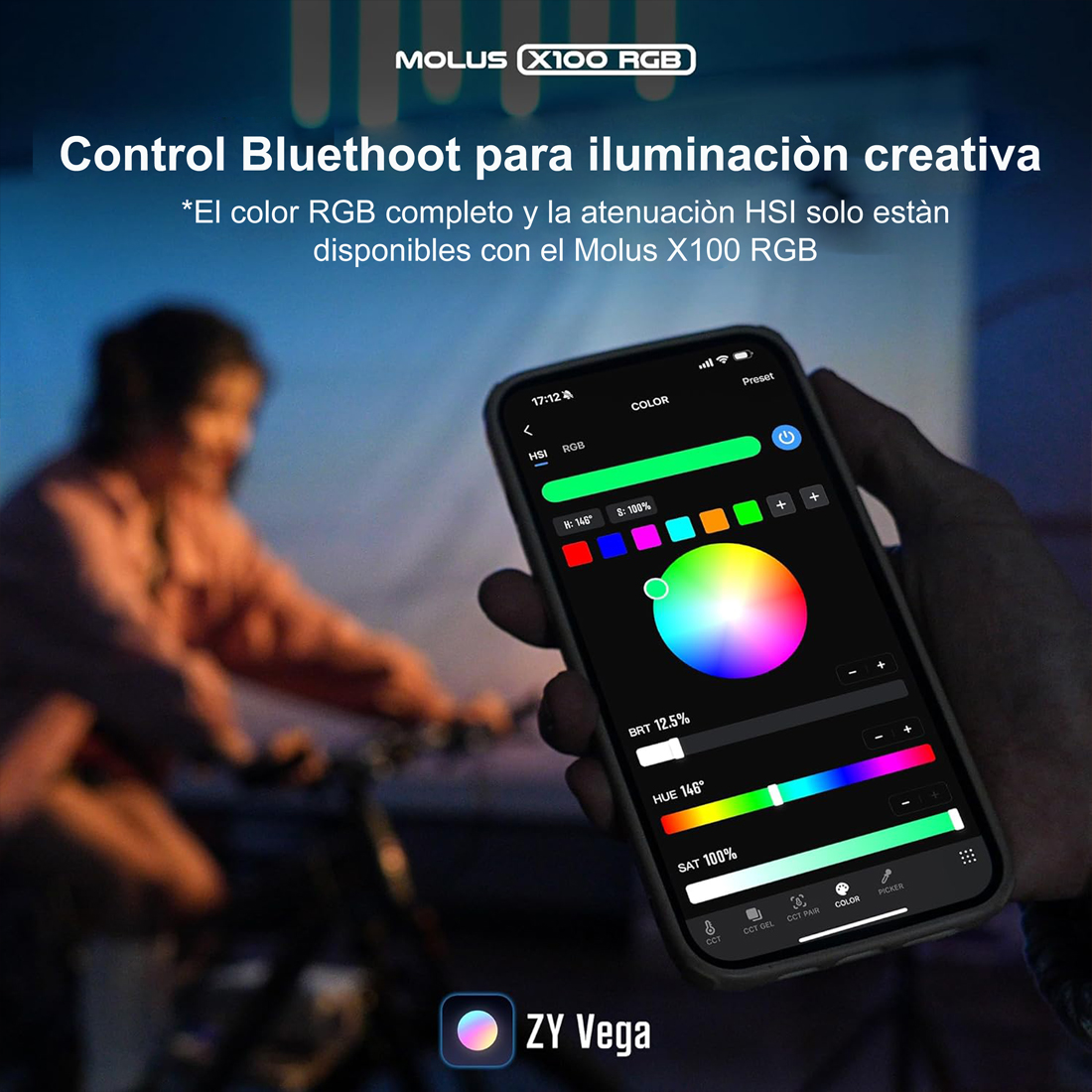 ZHIYUN MOLUS X100 RGB PRO LUZ DE VIDEO COB 100W - 5