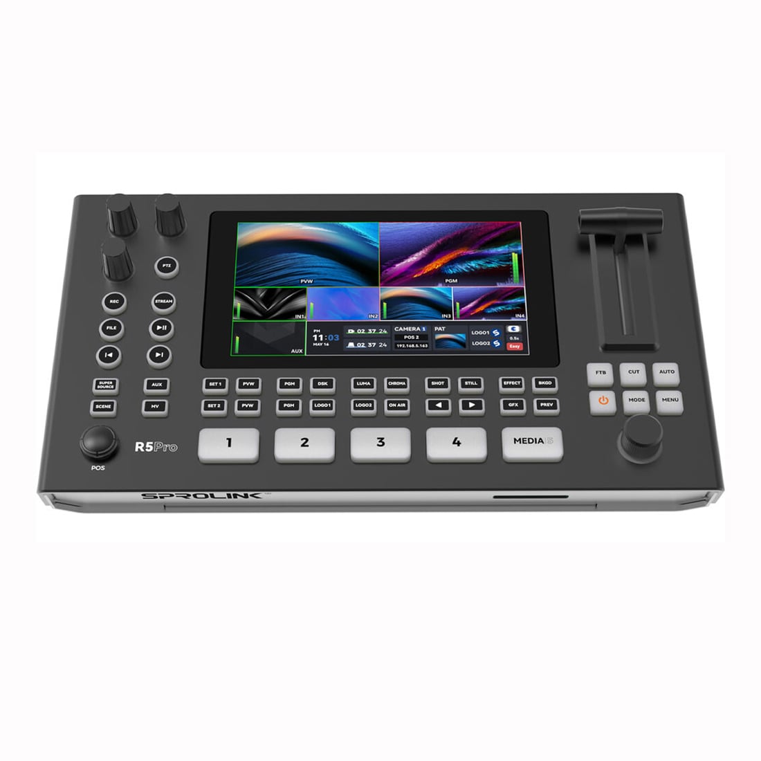 MEZCLADOR DE VIDEO SPROLINK NEOLIVE R5S PRO PARA STREAMING SDI HDMI - 1