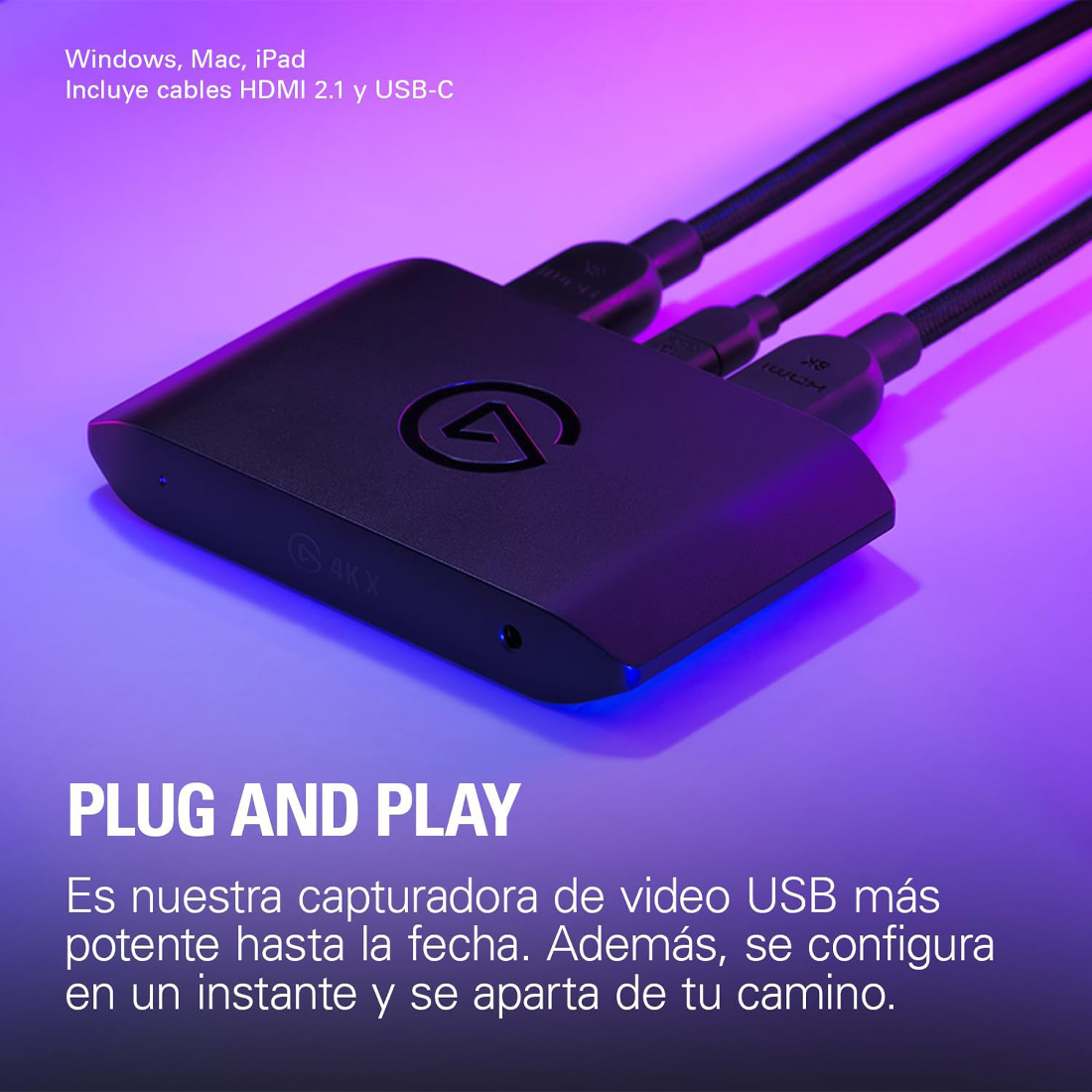 CAPTURADORA DE VIDEO ELGATO 4K X PARA JUEGOS HDR VRR PARA JUEGOS - 3