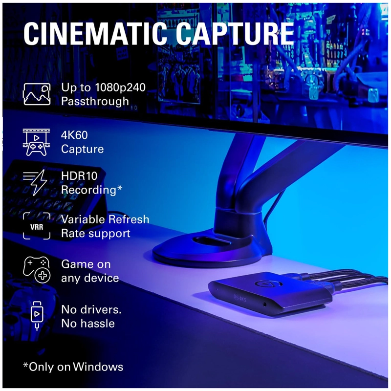 CAPTURADOR DE VIDEO ELGATO 4K S EXTERNA 4K60 HDR VRR - 4