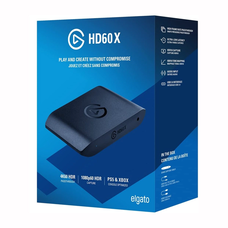 CAPTURADORA DE VIDEO ELGATO HD60 X EXTERNA HDMI 4K60 HDR - 1