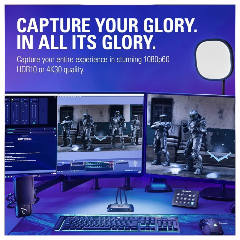 CAPTURADORA DE VIDEO ELGATO HD60 X EXTERNA HDMI 4K60 HDR - 4
