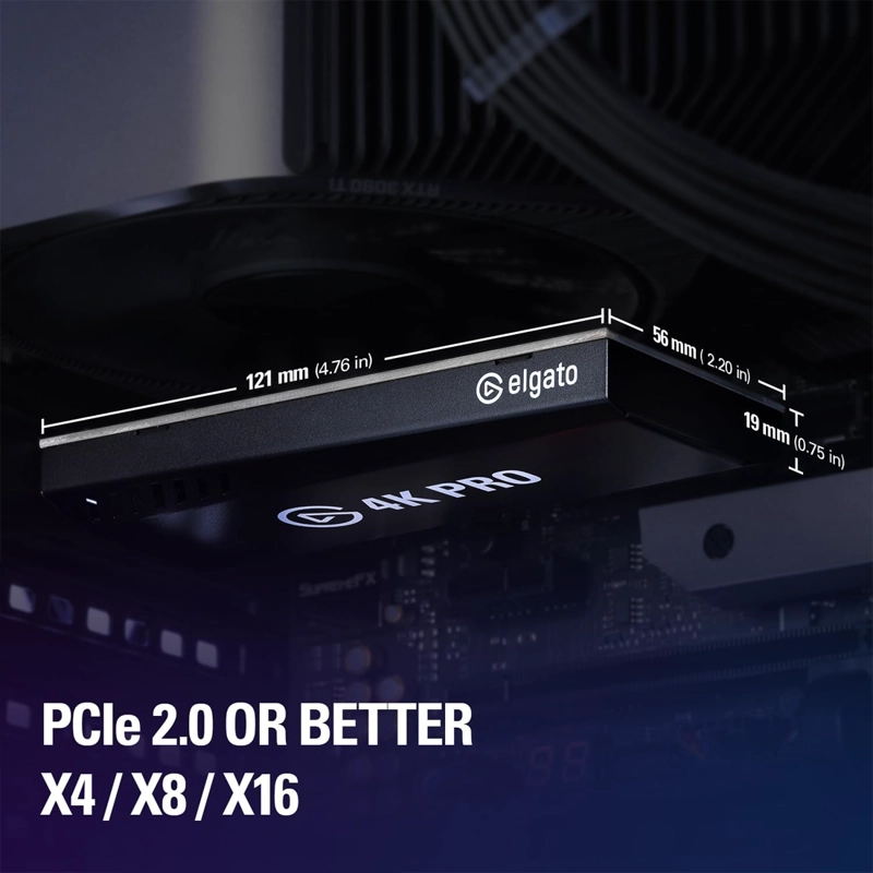 TARJETA DE CAPTURA ELGATO 4K PRO INTERNA 4K60 HDR 8K60 VRR HDMI 2.1 - 3