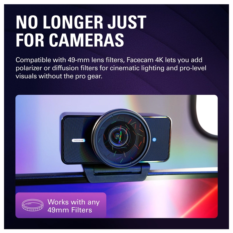 CÁMARA WEB ELGATO FACECAM 4K DE ESTUDIO 4K60 - 2
