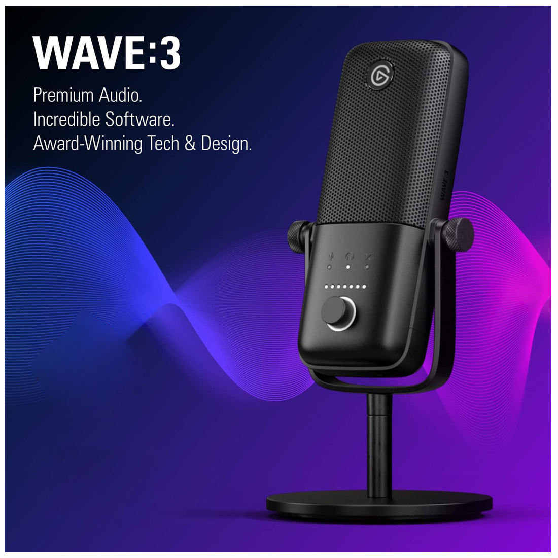 MICROFONO ELGATO WAVE 3 CONDENSADOR USB Y MEZCLADOR DIGITAL - 2